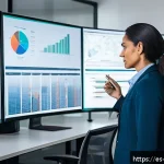 사이버보안 전문가의 리더십 스킬 개발 - A diverse cybersecurity team in a modern office environment collaborating intensely around multiple ...